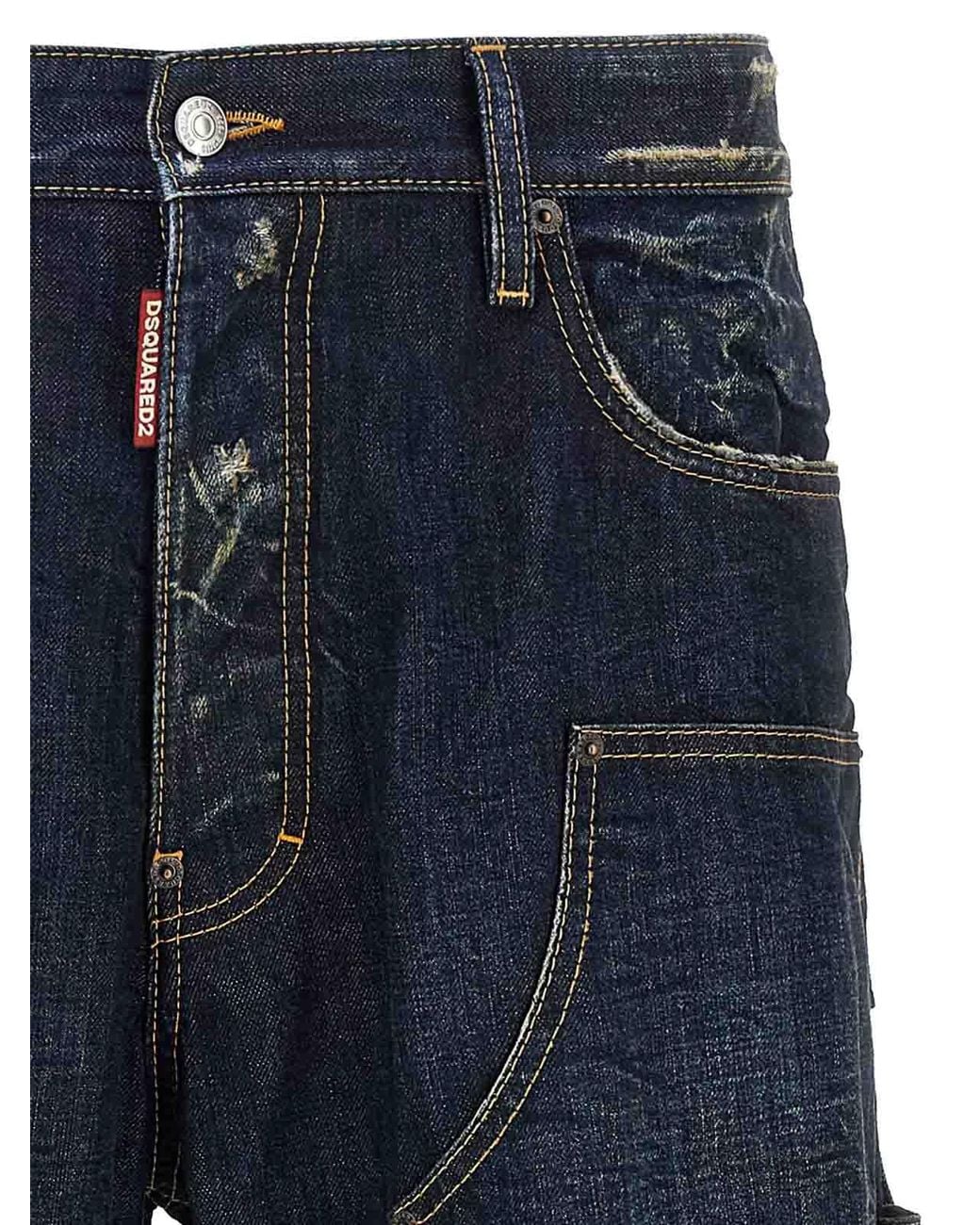 DSquared² Blue Loose Carpenter Jeans for men