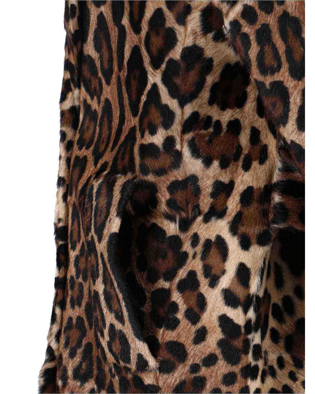 Dolce & Gabbana Multicolor Double-Breasted Goatskin Coat