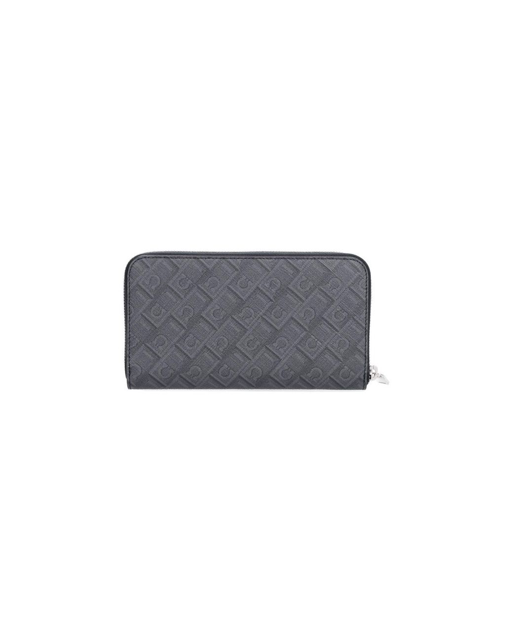 Ferragamo Gray Zip Wallet for men