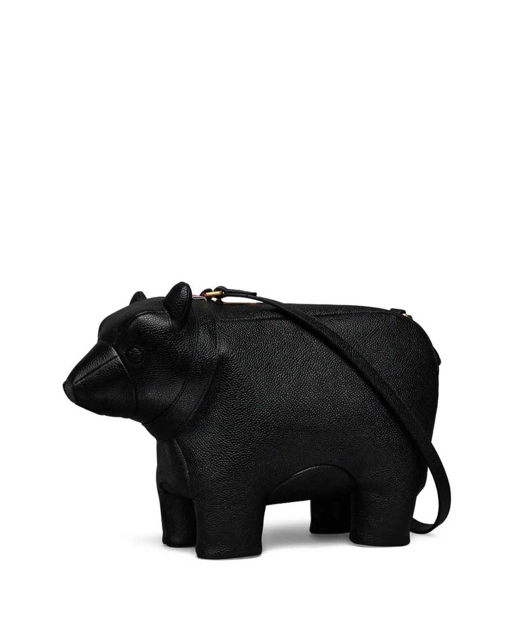 Thom Browne Black Bear Baguette Bag for men