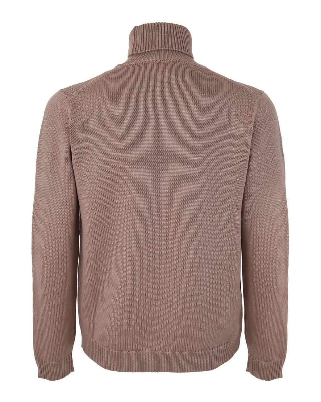 Nuur Brown Long Sleeve Turtle Neck Sweater for men