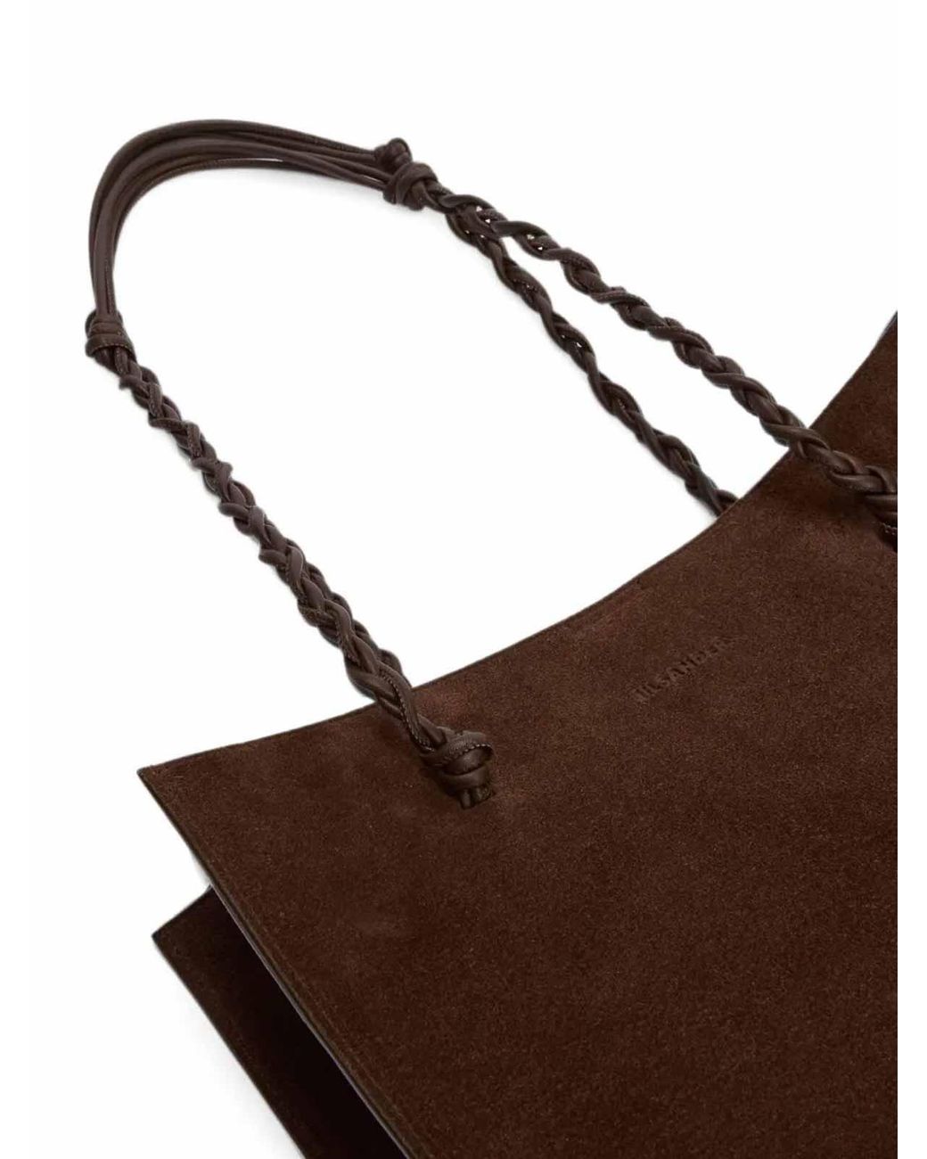 Jil Sander Brown Tangle Shopping Ns Suede