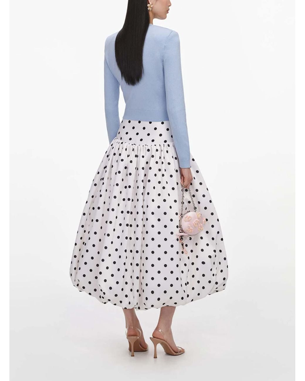 Self-Portrait Blue Flower Knit Cardigan