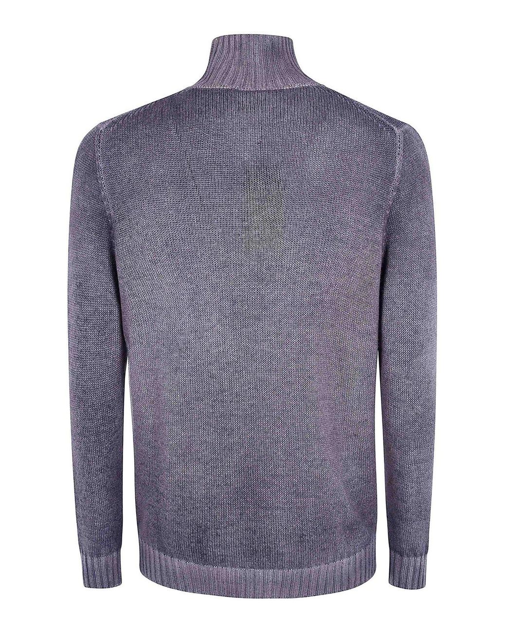Avant Toi Blue Cashmere And Wool High Neck Pullover for men