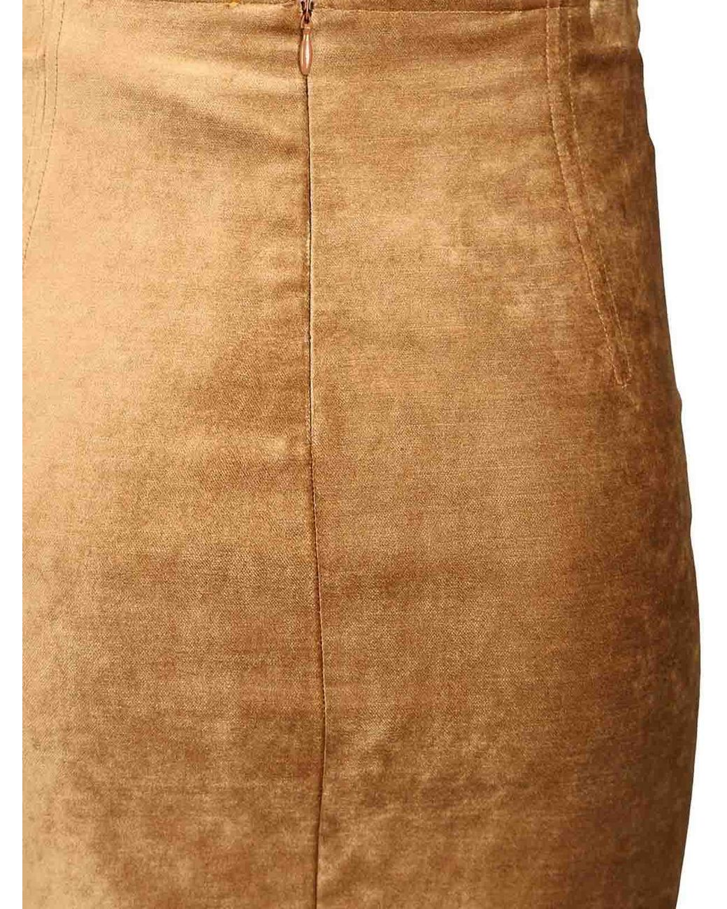 Forte_forte Natural Stretch Velvet Pencil Skirt