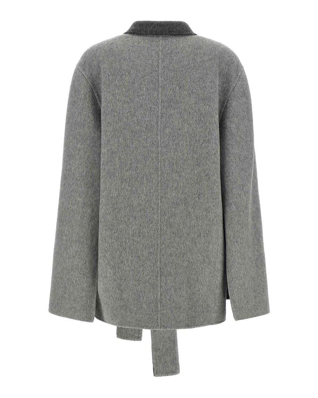 Alberta Ferretti Gray Cardigan With Cape Sleeves