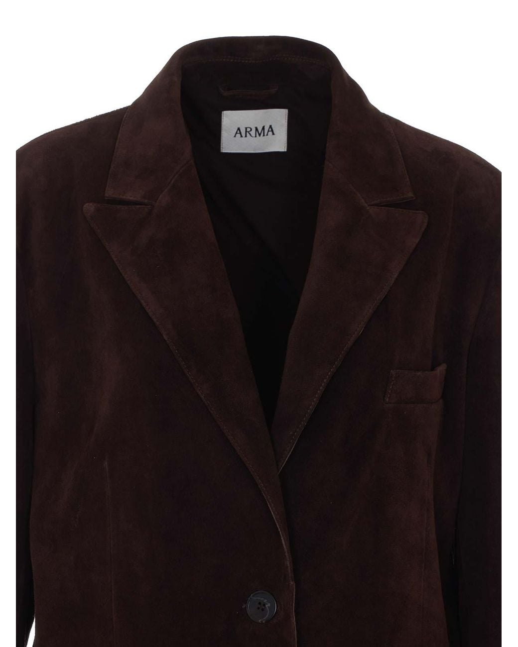 Arma Red Alissa Gritty Suede Coat