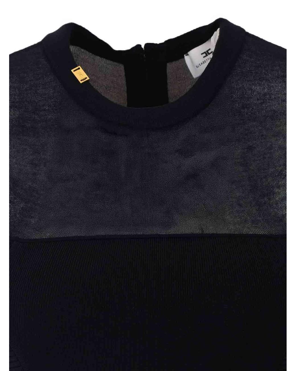 Elisabetta Franchi Blue Knitted Dress