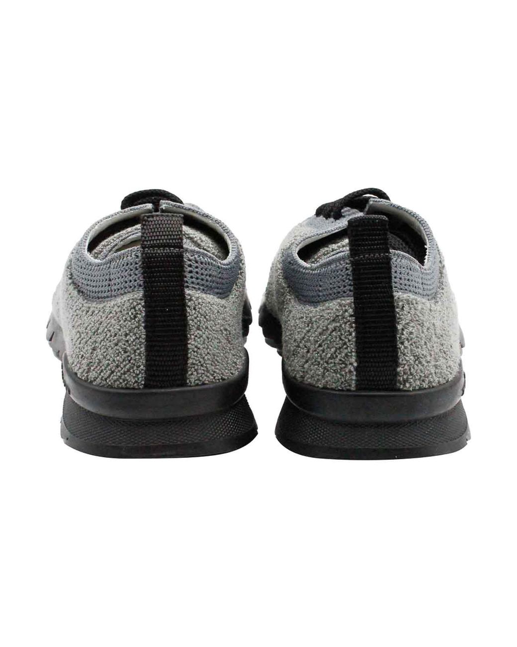 Kiton Gray Tech Fabric Sneakers for men