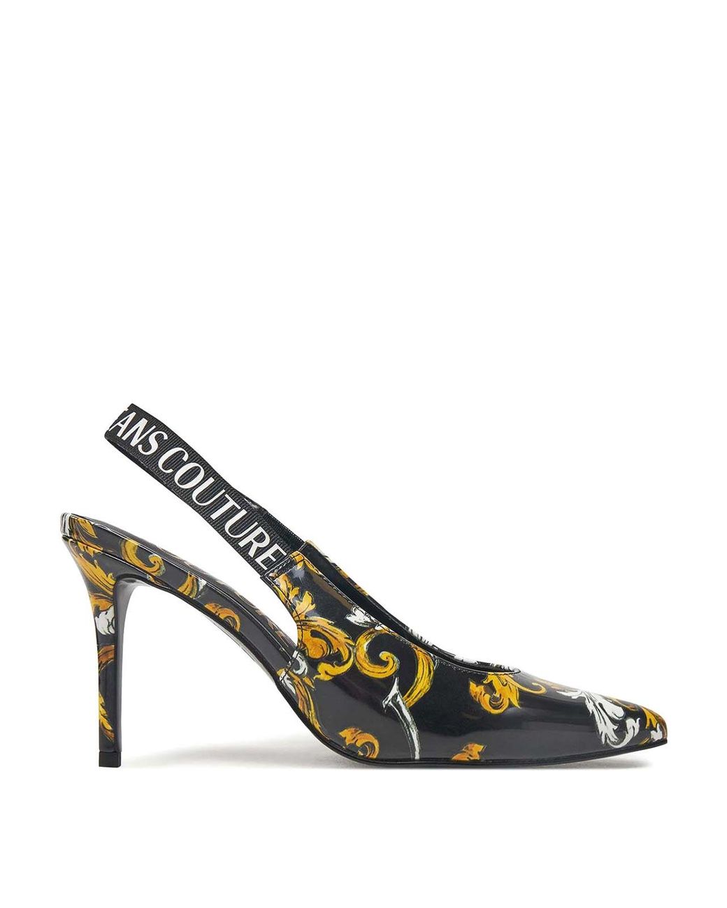 Versace Jeans Couture Metallic Baroque Sling Back