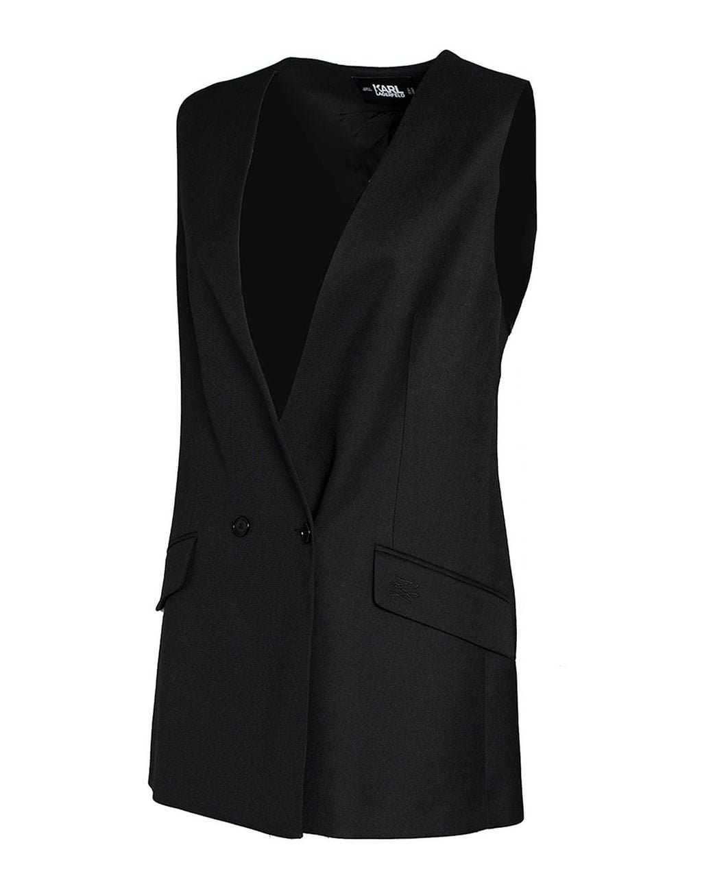 Karl Lagerfeld Black Tech Fabric Blazer