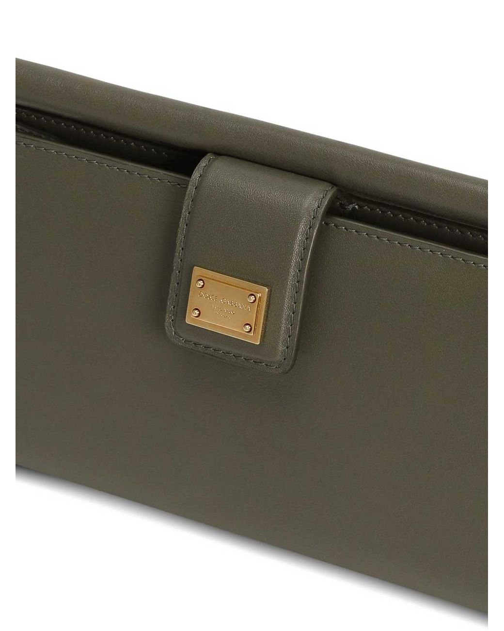 Dolce & Gabbana Green Leather Phone Bag