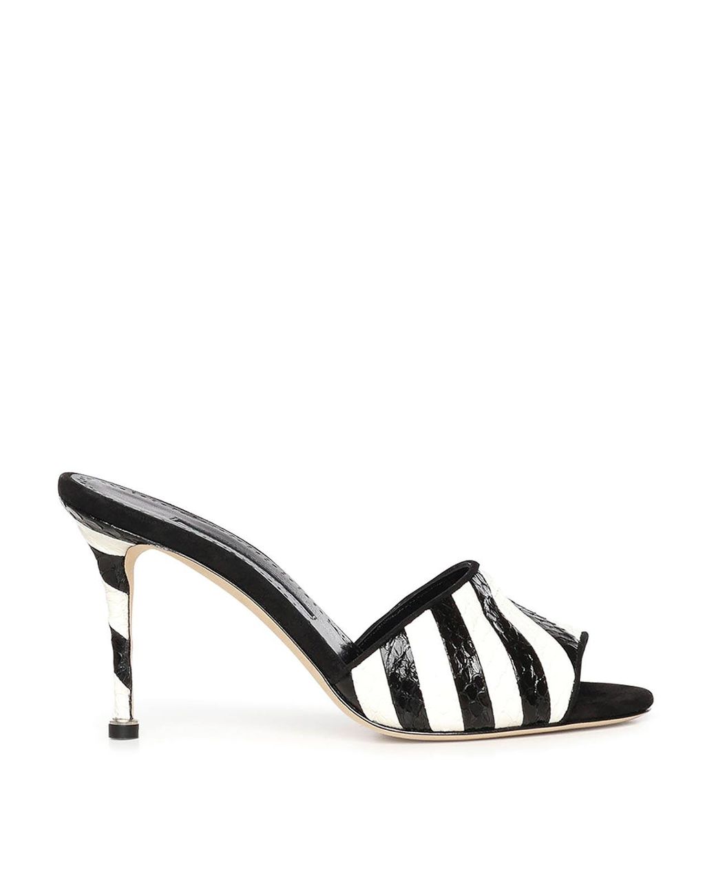 Manolo Blahnik White Sandals Elaphe Carinata