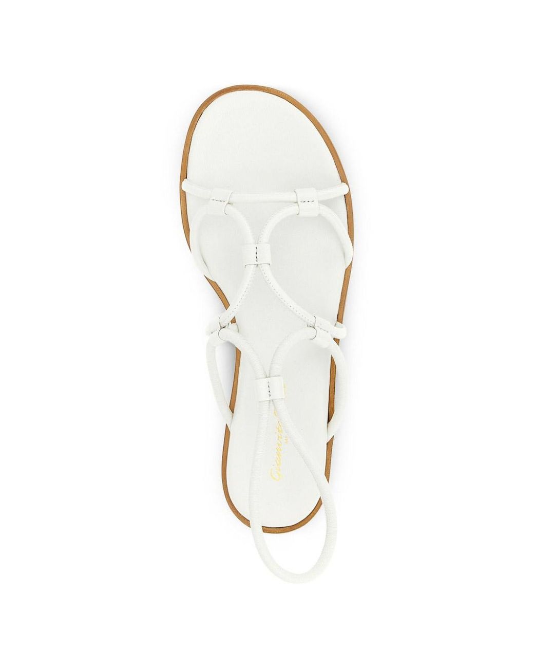 Gianvito Rossi White Leather Flat Sandals