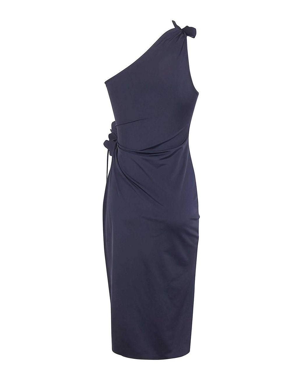 Coperni Blue Asymmetric Mini Dress