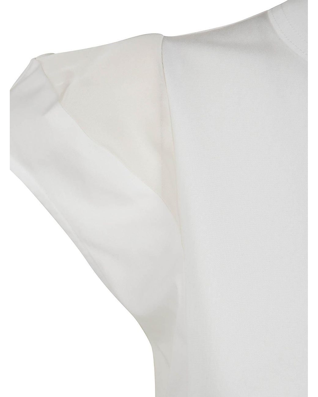 Sacai White Popeline X Cotton Jersey Dress