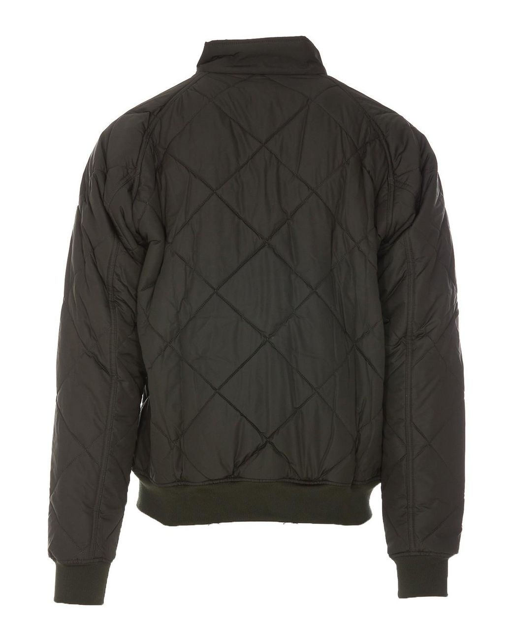 Barbour Black Quilted Bomber Jacket for men