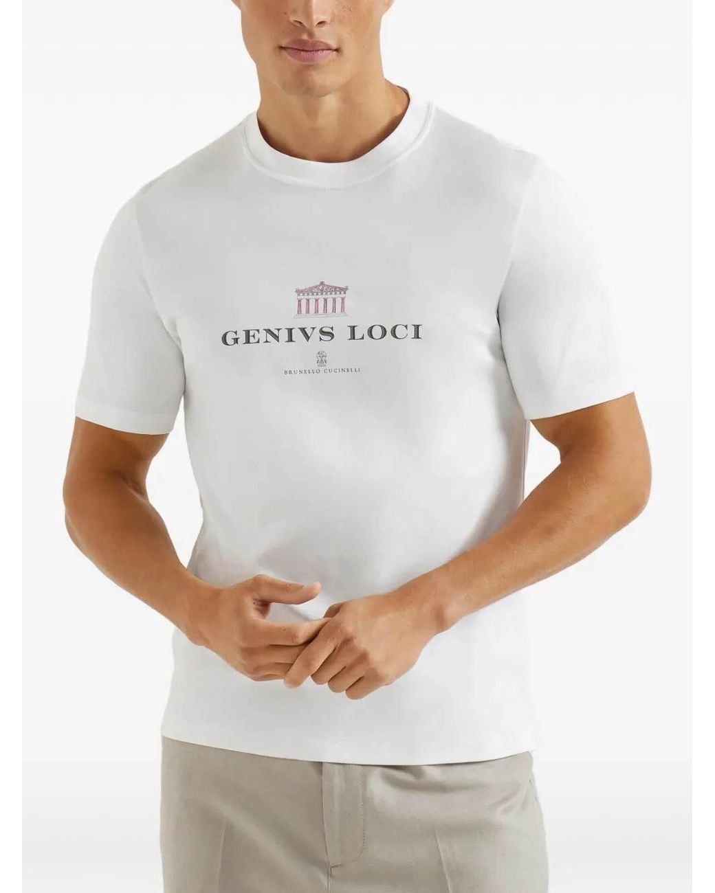 Brunello Cucinelli White T-Shirts for men