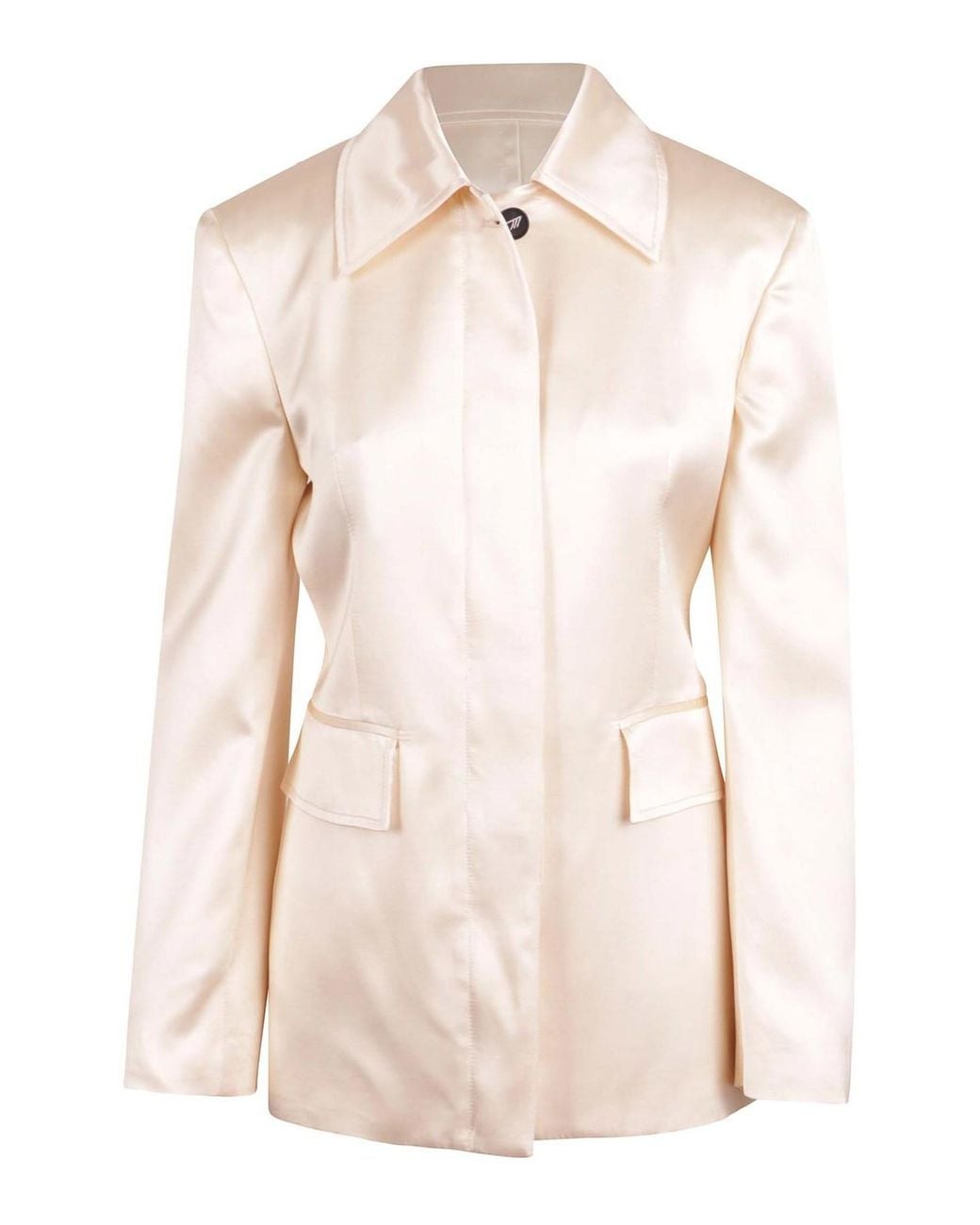 The Attico Natural Structured Satin Jacket
