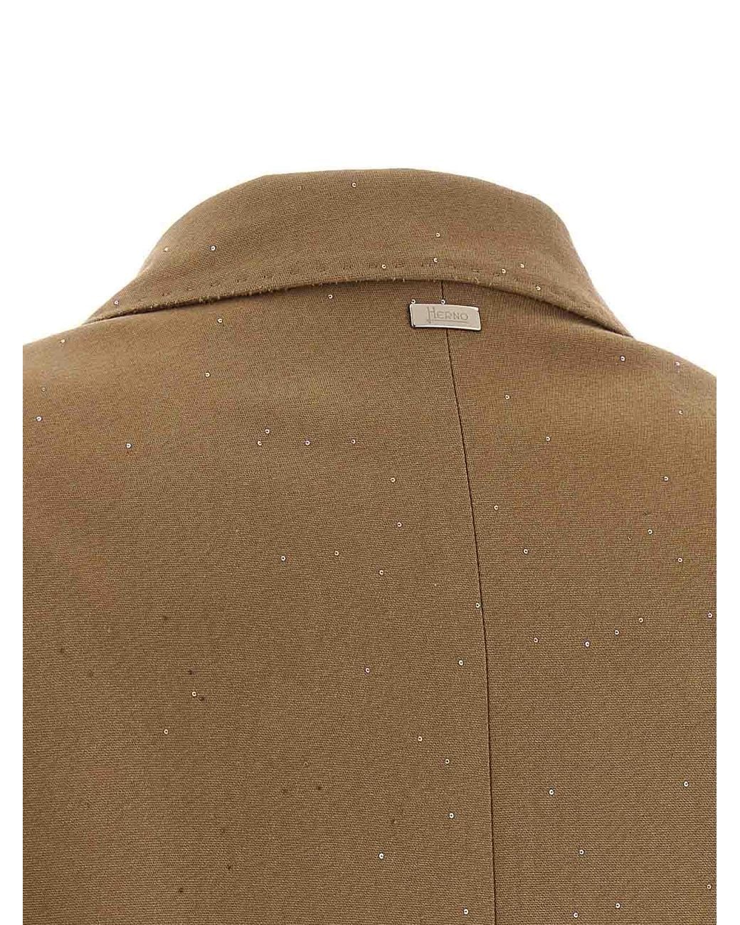 Herno Natural Micro Sequin Blazer