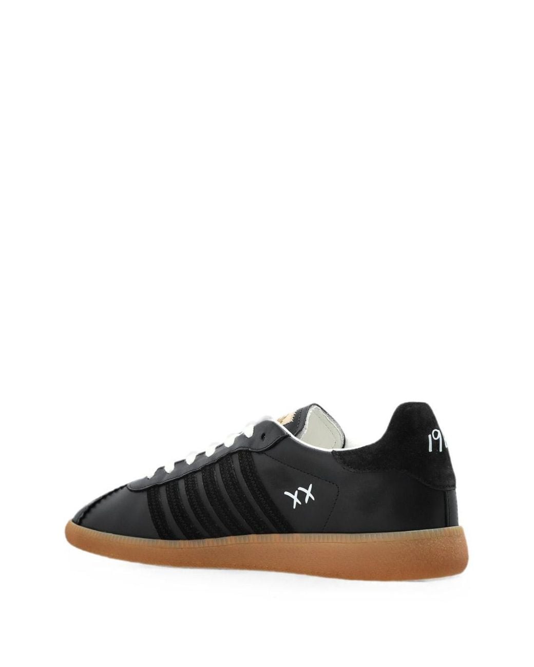 DSquared² Black Leather Sneakers With Laces for men