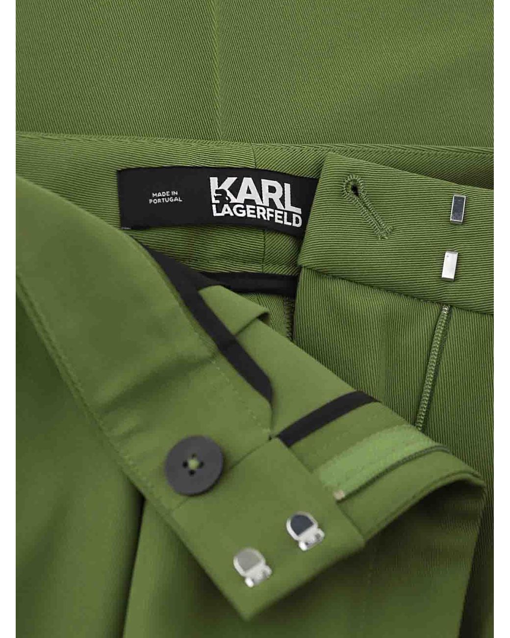 Karl Lagerfeld Green Wide Trousers