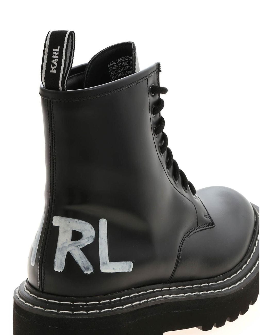 Karl Lagerfeld Black Patrol Ii Ankle Boots