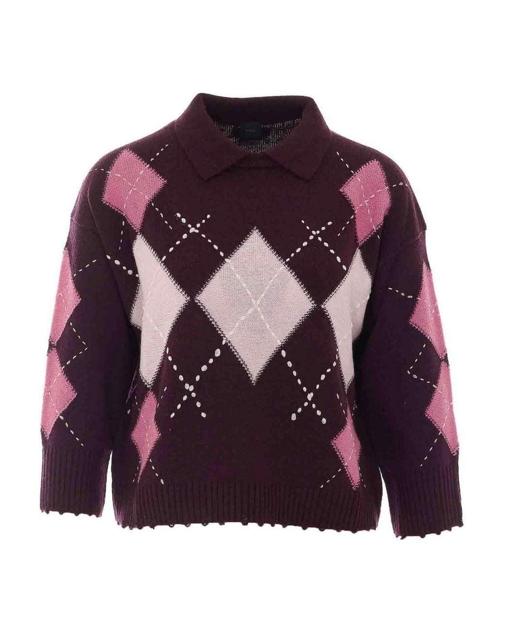 Pinko Purple Polo Sweater