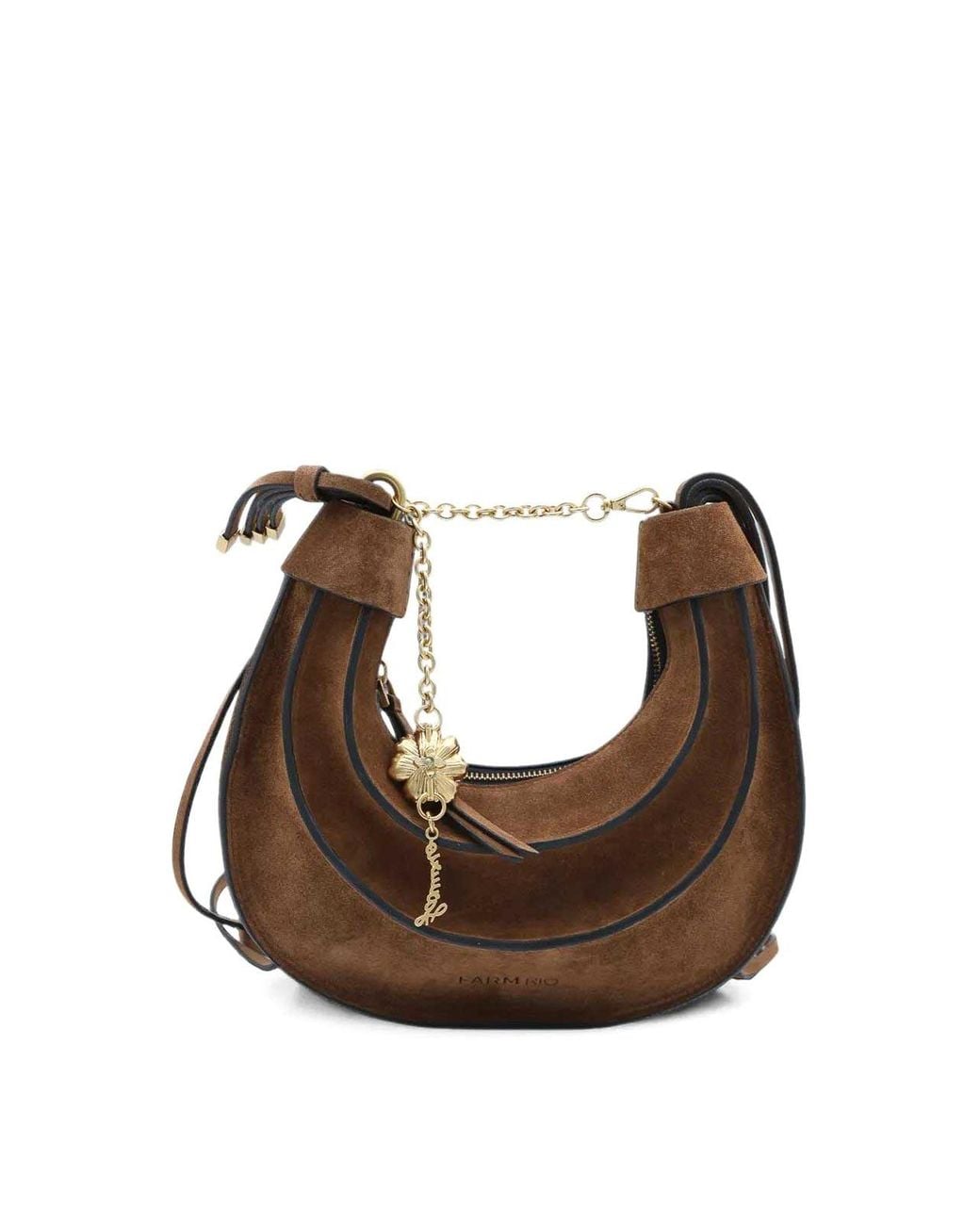 Farm Rio Brown Shoulder Bag Hobo Banana