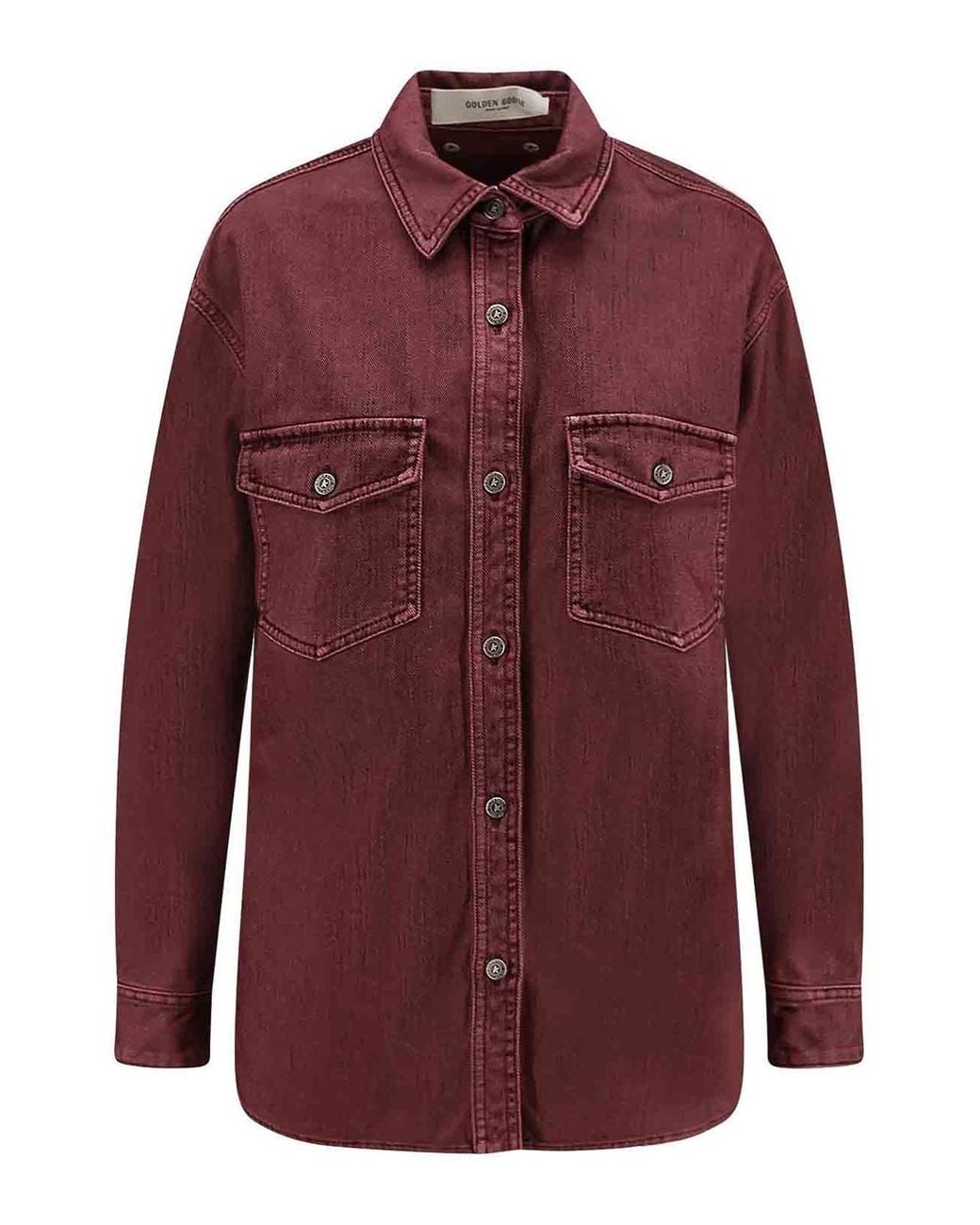 Golden Goose Deluxe Brand Red Cotton Patty Shirt