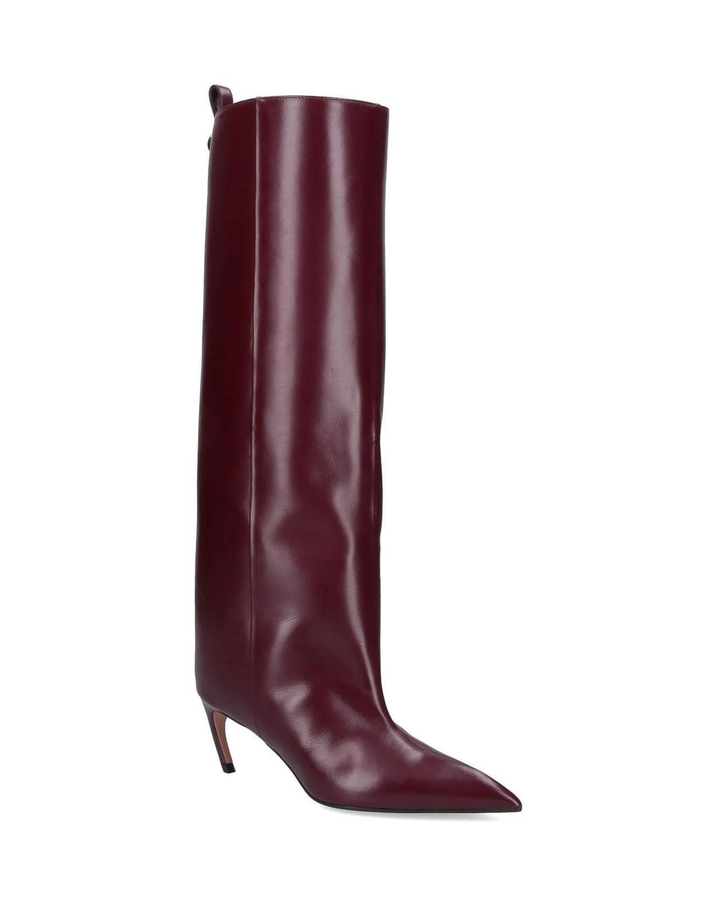 The Attico Purple Mid-Calf Leather Boots