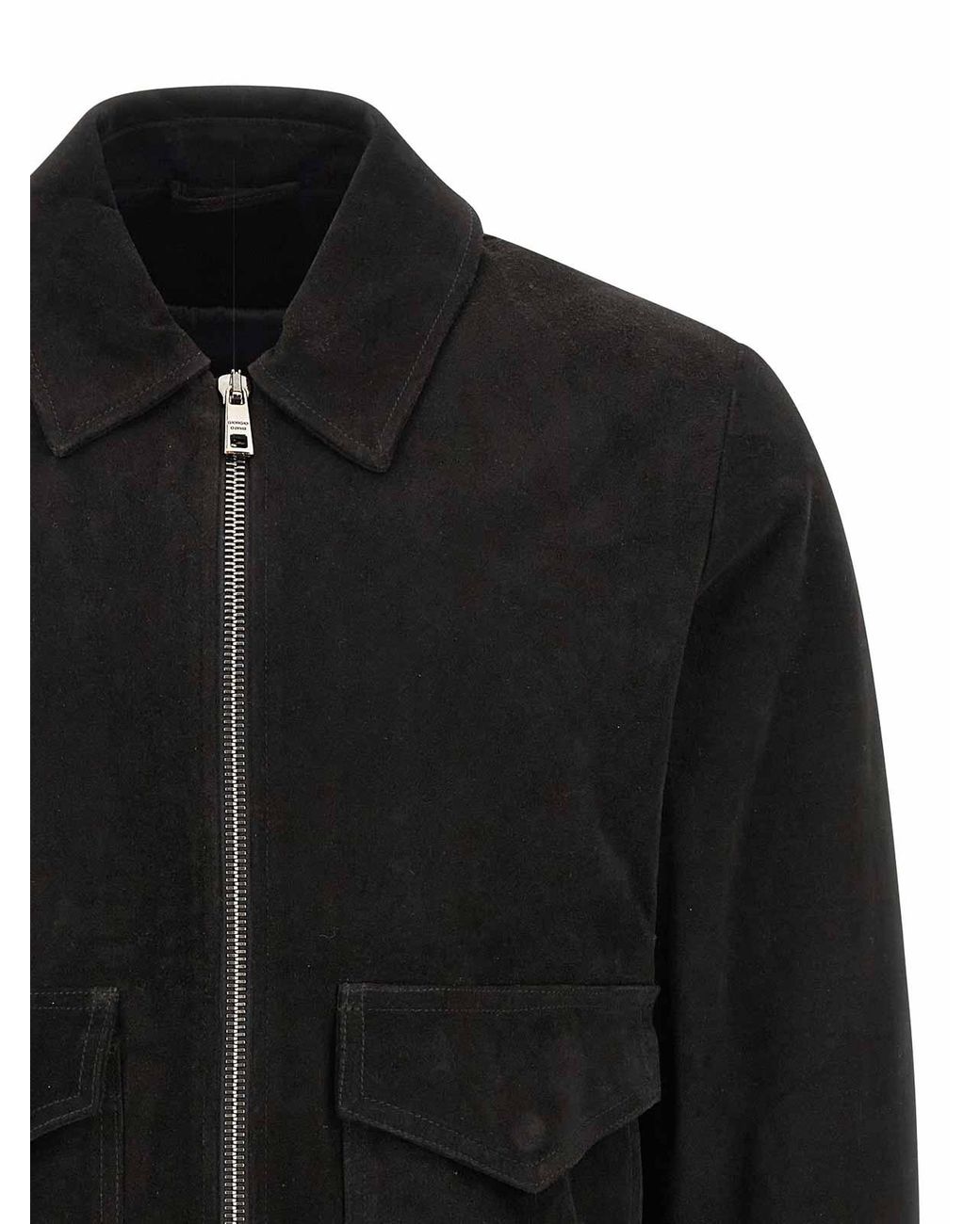 Giorgio Brato Black Aviator Jacket for men