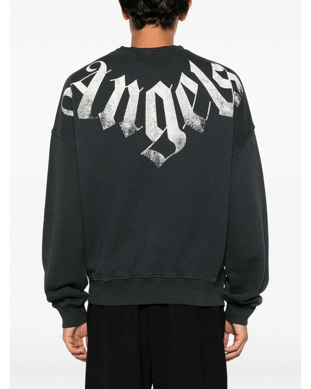 Palm Angels Black Sweatshirt for men
