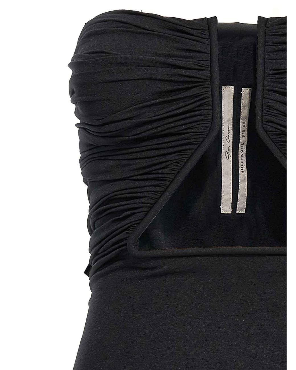 Rick Owens Black Prong Mini Dress
