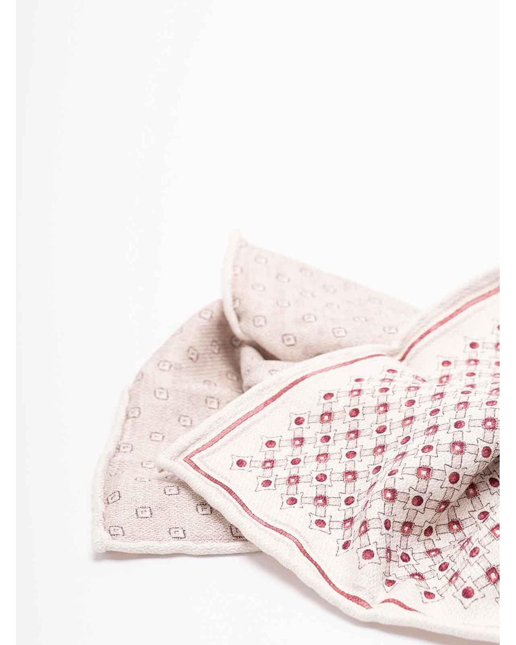 Brunello Cucinelli Pink Patterned Scarf for men