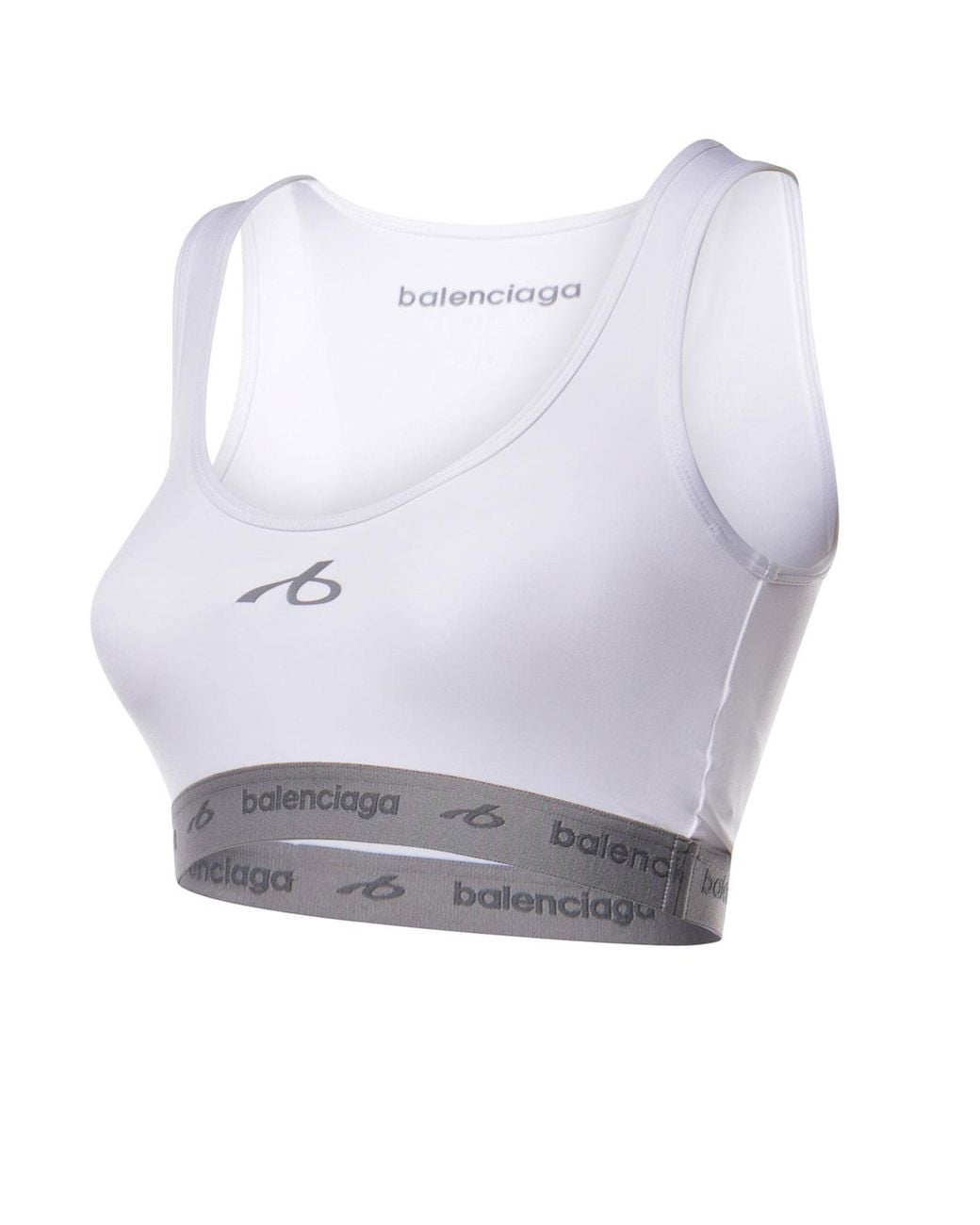 Balenciaga White Nylon Crop Top