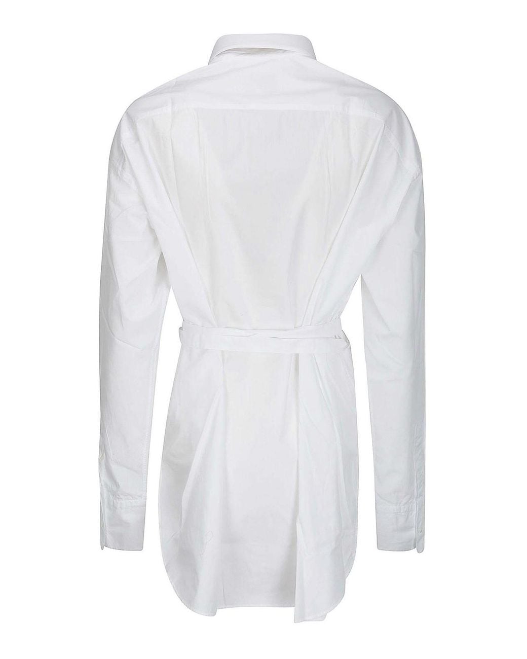 Setchu White Shirt With Belt