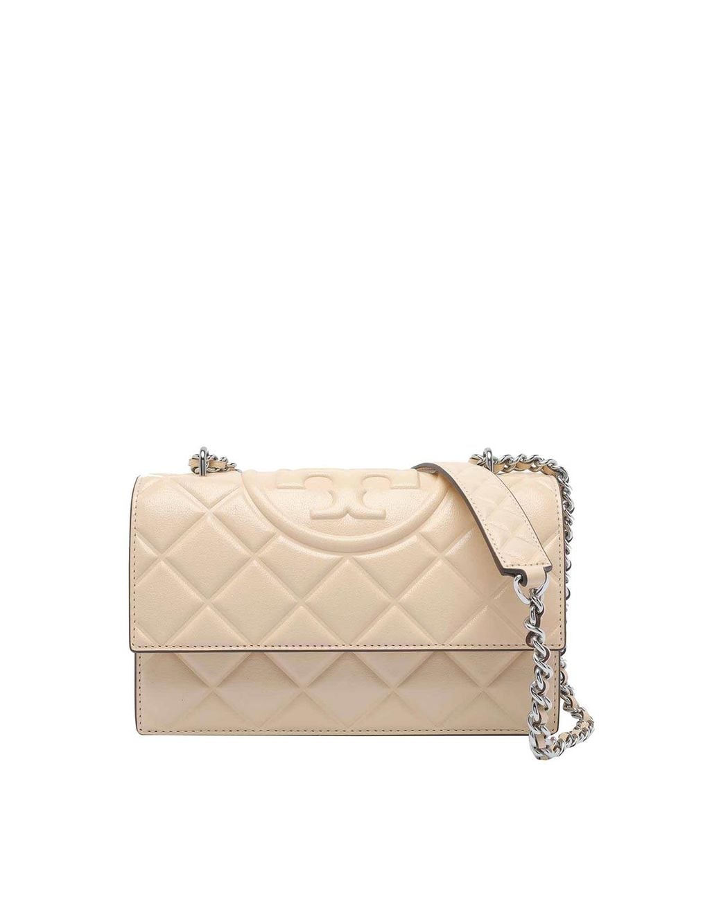 Tory Burch Natural Vanilla Small Fleming Shoulder Bag