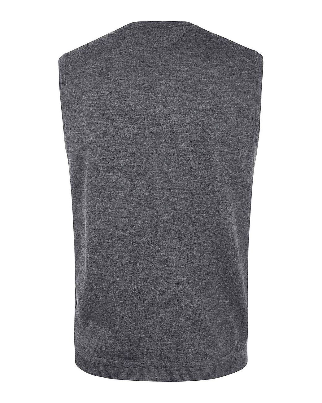 GOES BOTANICAL Gray V Neck Waistcoat for men