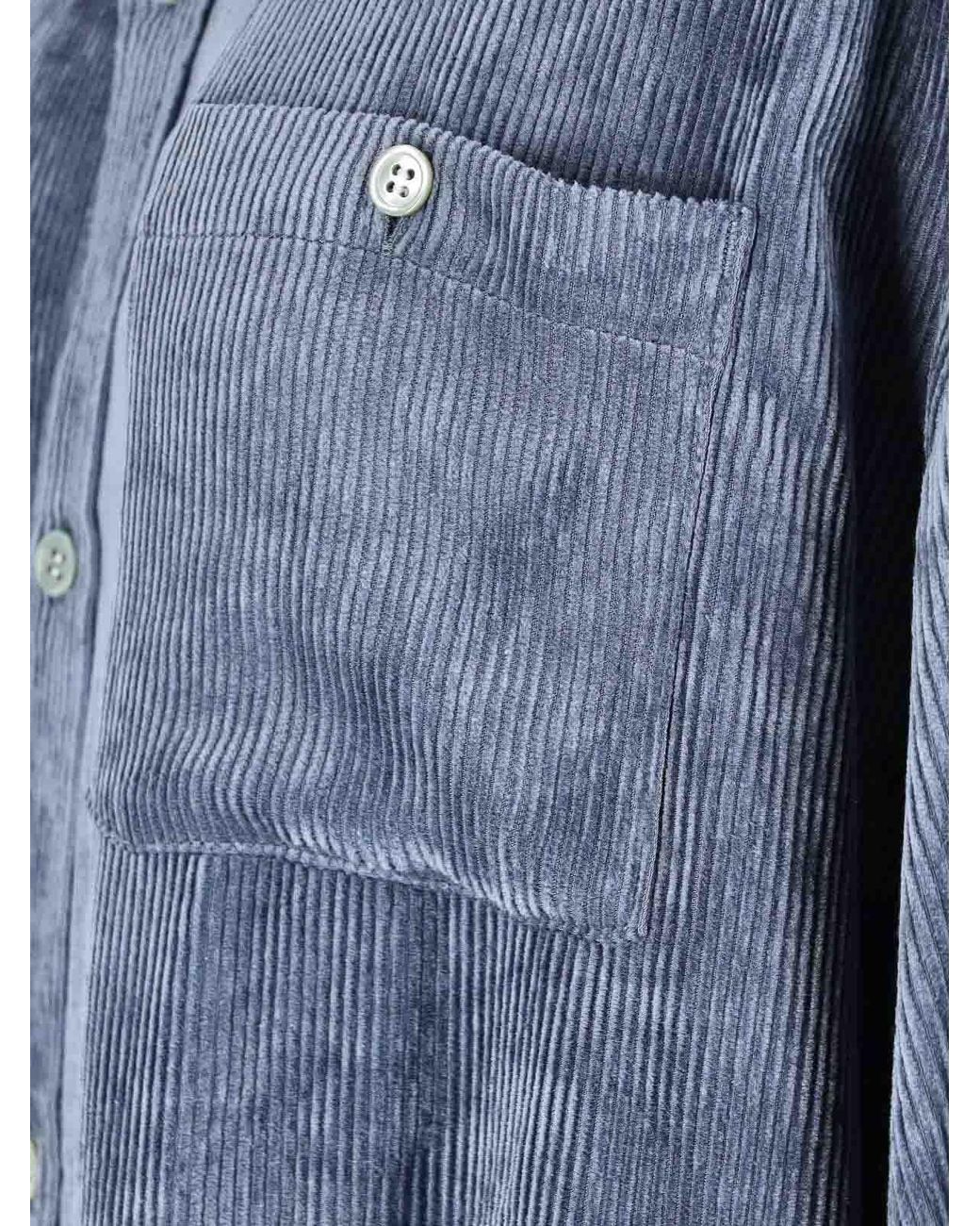 MYTHINKS Blue Corduroy Shirt