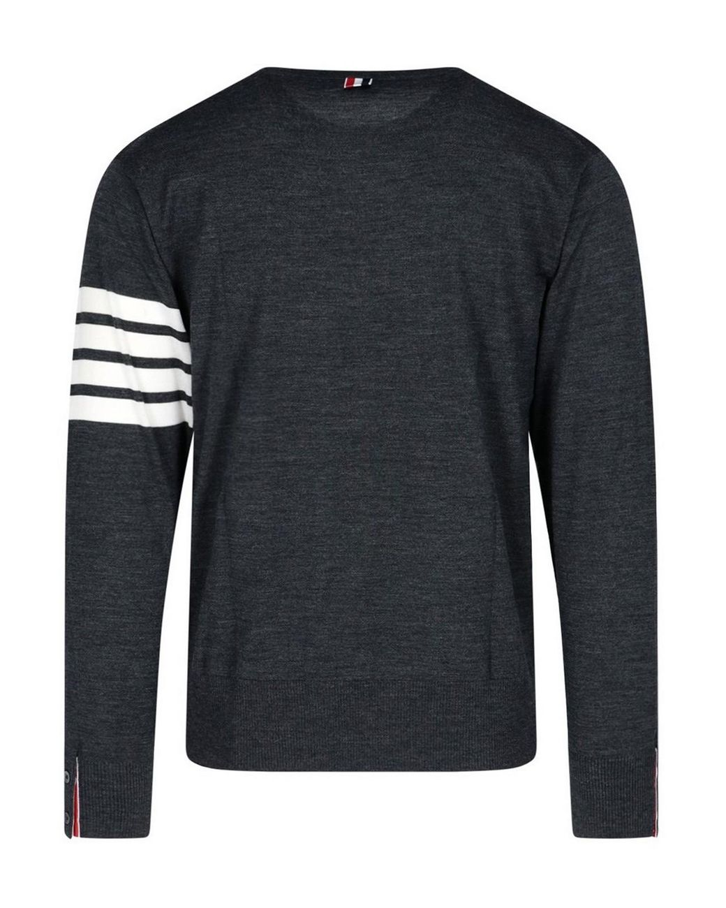 Thom Browne Black 4-Bar Crewneck Jumper for men