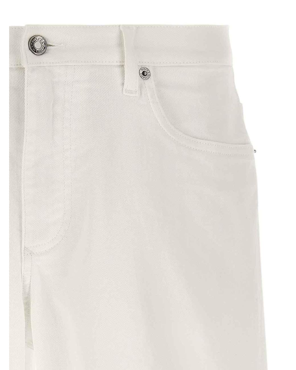 Dolce & Gabbana White Five-Pocket Bermuda Shorts for men