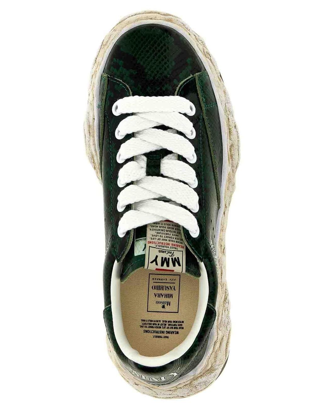Maison Mihara Yasuhiro Green Sneakers for men