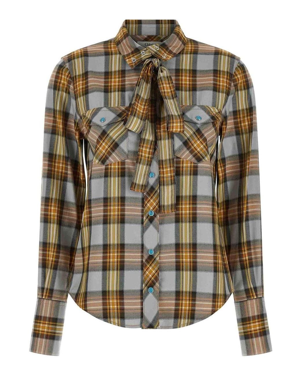 Chloé Multicolor Lavaglire Checked Shirt