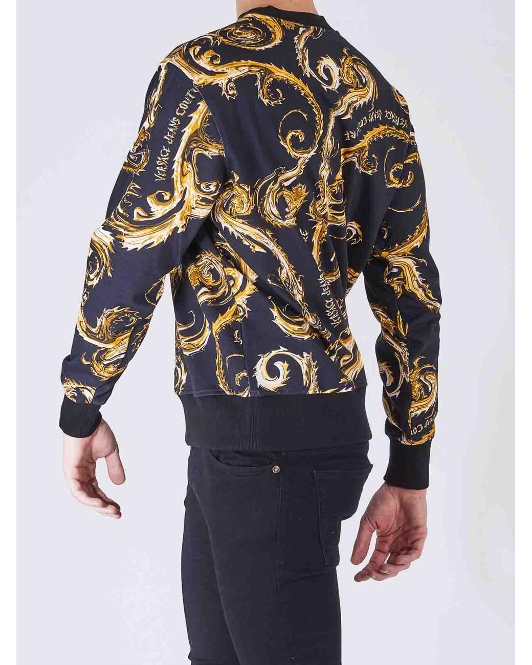 Versace Jeans Couture Black Chromo Couture Sweatshirt for men
