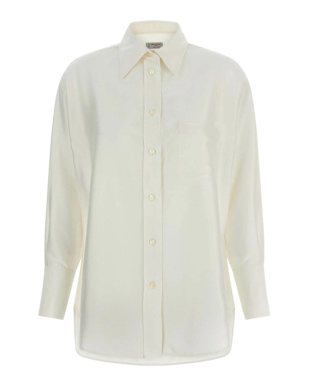 Alberto Biani White Silk Shirt
