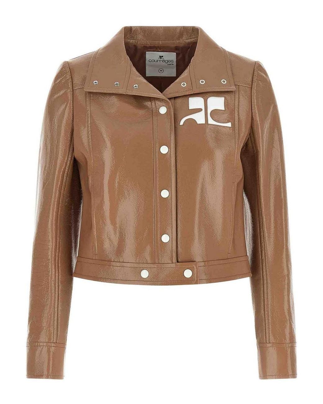 Courreges Brown Reedition Vinyl' Jacket