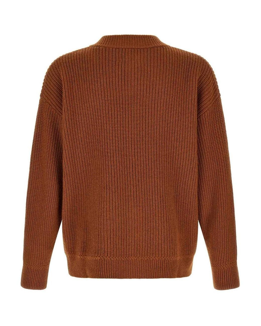 Isabel Marant Brown Ribbed Cardigan for men