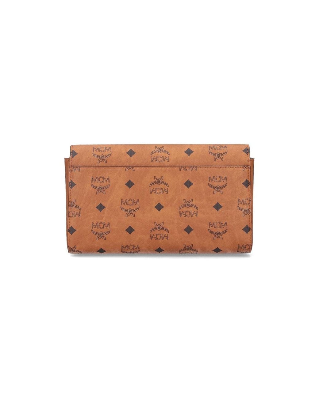 MCM Brown Media Shoulder Bag