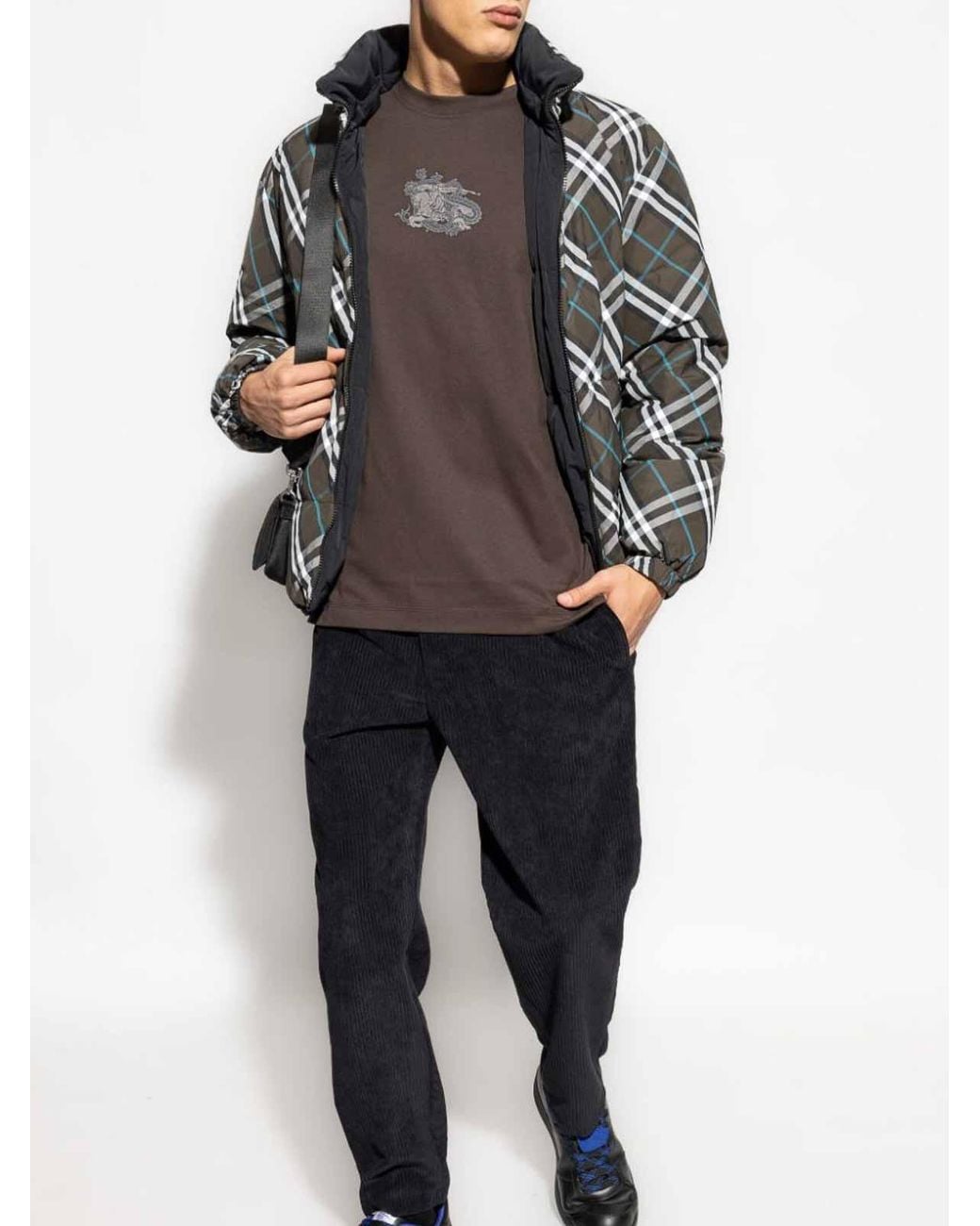 Burberry Brown Cotton T-Shirt for men
